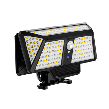 Εξωτερικό LED φωτιστικό με κλιπ, ηλιακό, με τηλεχειριστήριο, ανίχνευση κίνησης, περιστροφή 360°, 25W