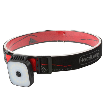 LED čelna svjetiljka, kompaktna punjiva, 5 W, baterija 400 mAh, domet 50–100 m, USB punjenje