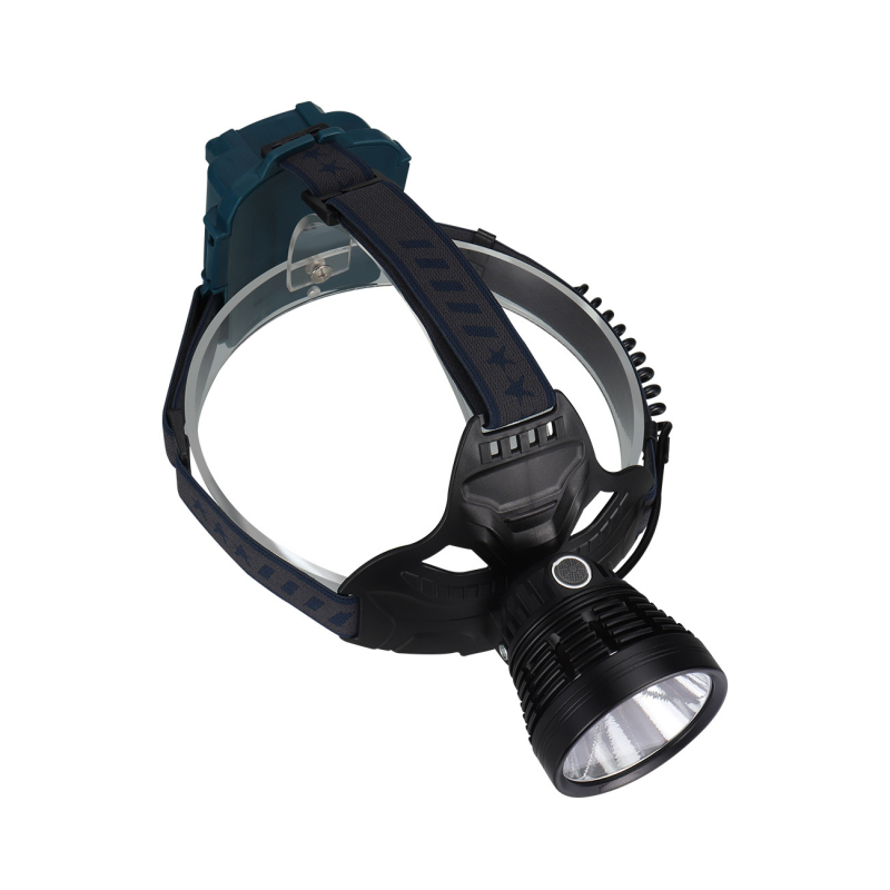 Skywolfeye Čelna lampa, 3×18650 baterije, 30W LED, aluminijsko kućište, uključen punjač, domet >500 m