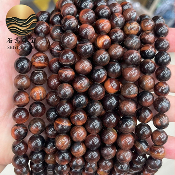4-16 mm 5A prirodne crvene tigrovo oko okrugle perle za DIY nakit, slobodne perle od tigrovog oka, poluproizvodi