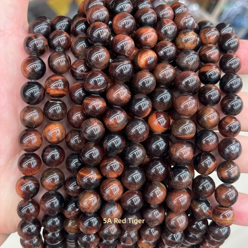 4-16 mm 5A prirodne crvene tigrovo oko okrugle perle za DIY nakit, slobodne perle od tigrovog oka, poluproizvodi