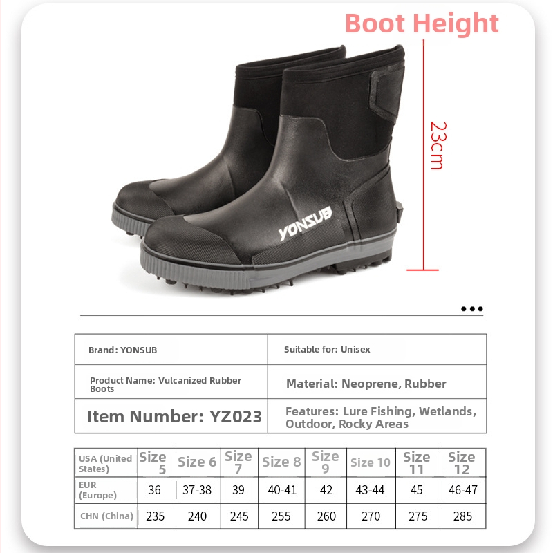 YONSUB gumijas makšķerēšanas kurpes pieaugušajiem