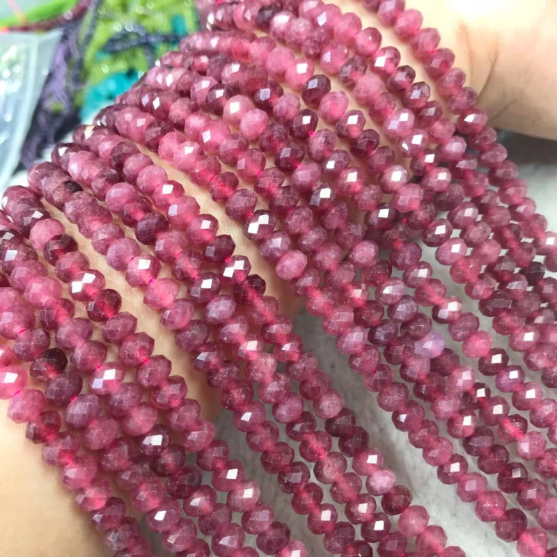 Hongshuo DIY set perlica: prirodni kristalni/poludrago kamenje perle, polugotove slobodne perle za nakit, svjež i sladak stil