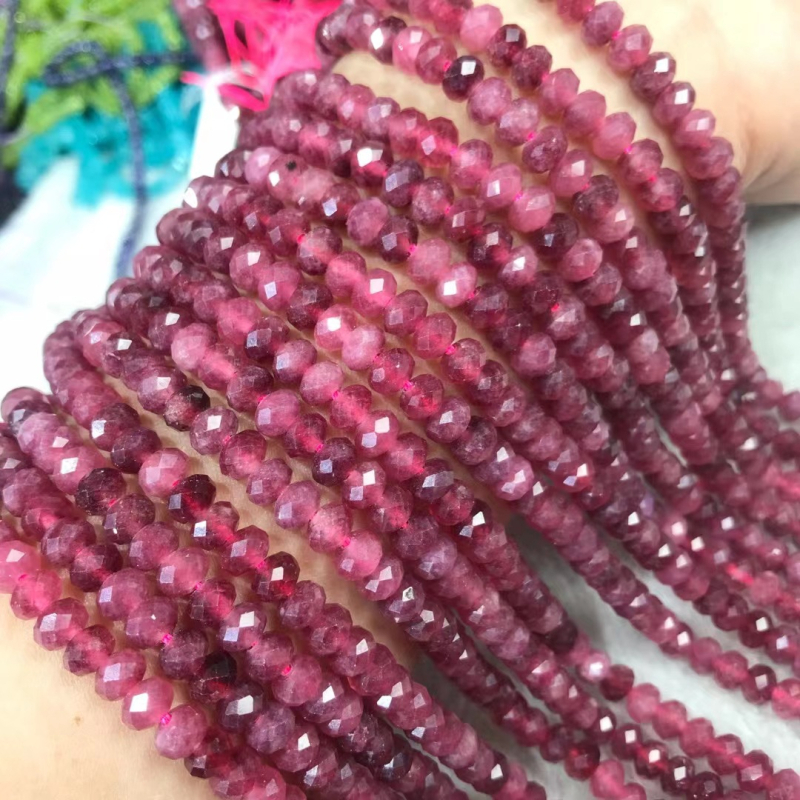 Hongshuo DIY set perlica: prirodni kristalni/poludrago kamenje perle, polugotove slobodne perle za nakit, svjež i sladak stil