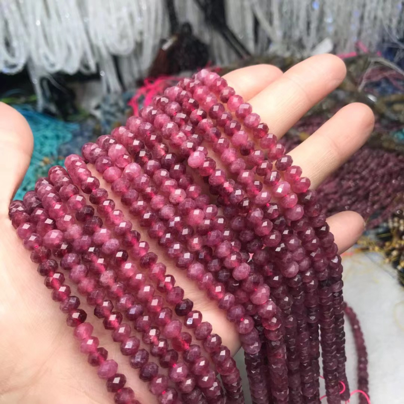 Hongshuo DIY set perlica: prirodni kristalni/poludrago kamenje perle, polugotove slobodne perle za nakit, svjež i sladak stil