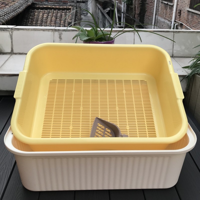 PVC Διπλού Επιπέδου Κουτί Γάτας με Έλεγχο Οσμών – κατάλληλο για γάτες, κουνέλια και χελώνες