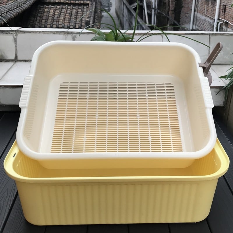 PVC Διπλού Επιπέδου Κουτί Γάτας με Έλεγχο Οσμών – κατάλληλο για γάτες, κουνέλια και χελώνες