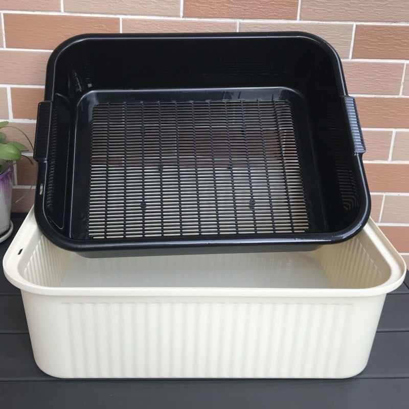 PVC Διπλού Επιπέδου Κουτί Γάτας με Έλεγχο Οσμών – κατάλληλο για γάτες, κουνέλια και χελώνες