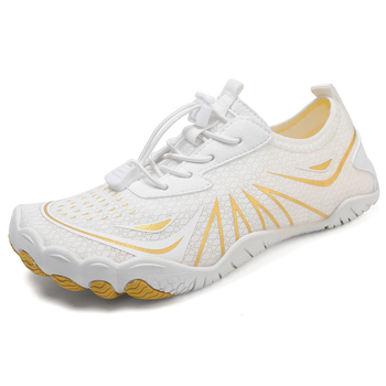 Речни обувки за водни походи - петопръстни водни обувки, нисък горнище, мрежеста вътрешност, противохлъзгаща гумена подметка