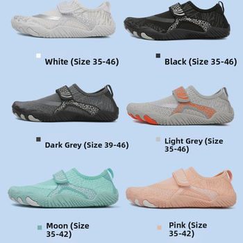 Vandens bateliai su penkiais pirštais — neslidūs, kvėpuojantys, greitai džiūstantys, Velcro užsegimas