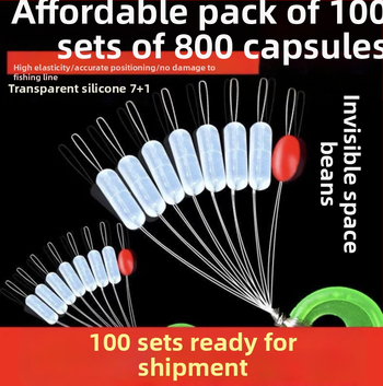 Läbipaistev silikoonist kosmose pärlid, sirjooniline veerg, 7+1 tk, kalaplingu komplekt