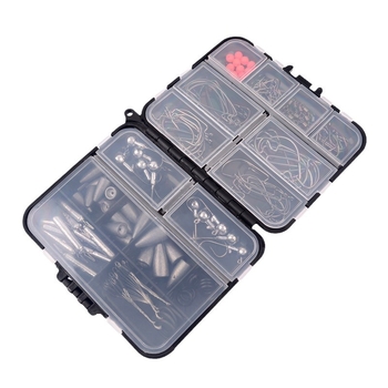 Ribolovni pribor: set olovnih glava, udica, tegovi, perle i distancijske perle; brend Ailuya; porijeklo Kina.