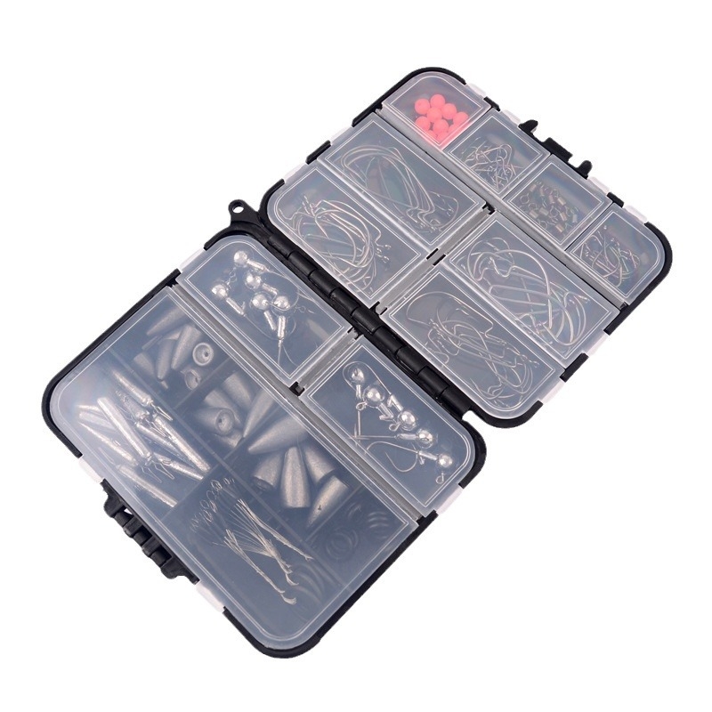 Ribolovni pribor: set olovnih glava, udica, tegovi, perle i distancijske perle; brend Ailuya; porijeklo Kina.