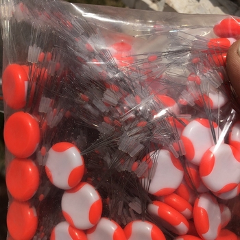 Space bean silikoninis atskyriklis žvejybos linijai, alyvuogės formos, tiesus stulpelio dizainas, komplekte 7+1 karoliukų