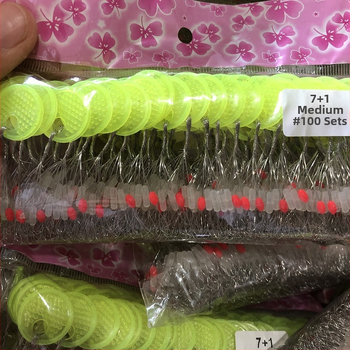 Space bean silikoninis atskyriklis žvejybos linijai, alyvuogės formos, tiesus stulpelio dizainas, komplekte 7+1 karoliukų