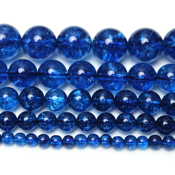 Plave popcorn kristalne perle za DIY izradu nakita, polugotove okrugle kristalne perle