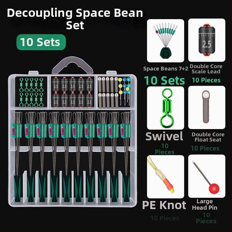 Souls Space Bean set za ribarsku liniju – Posebna inačica s dvostrukim jezgrom pluta, dizajn s osam prstena i PE čvorovi