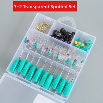 Set ribolovnih dodataka: spacer perle, plovnog sjedala, olovni omot, osmerokutni prsteni, glavne igle, 7+2 prozirno mrljaste perle