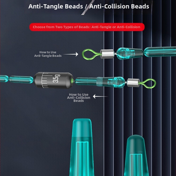 Žvejybos priedų rinkinys – Medžiaga: šilko gėlė, Space Bean rinkinys 10 vnt., Įskaitant pagrindinę liniją ir mažus priedus