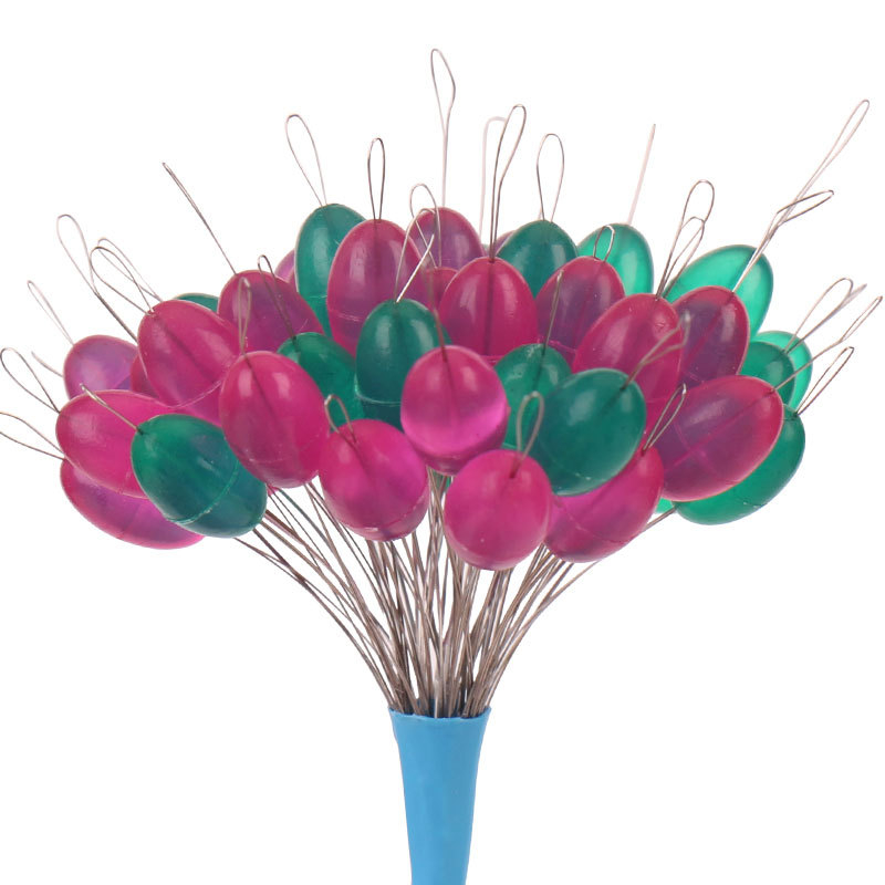 Silikonske ribolovne perle – maslinastog oblika, zaključavajuće velike perle za morski ribolov (Materijal: silikon)