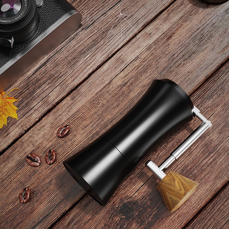 DHPO kézi kávédaráló CNC őrlőmaggal, Space alumínium test, retro fényű luxus stílus, modell D6x-h