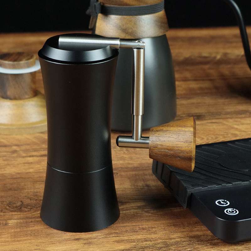 DHPO kézi kávédaráló CNC őrlőmaggal, Space alumínium test, retro fényű luxus stílus, modell D6x-h