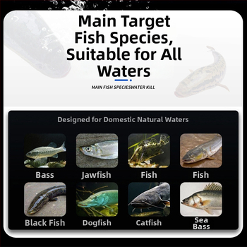 Dėžėje pakuotas pagrindinės linijos rinkinys, nailonas, silikoniniai priedai, Black Pit