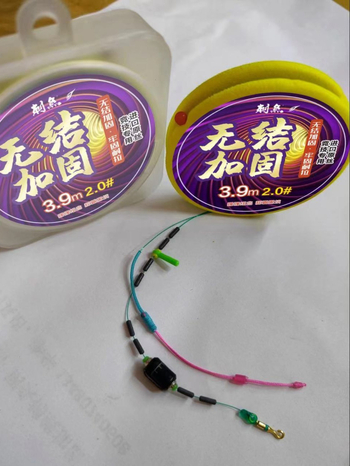 Nailono linijų rinkinys be mazgų, su uždaro-atidaro suktuku, skirtas lauko žvejybai, ilgis 3,6–7,2 m