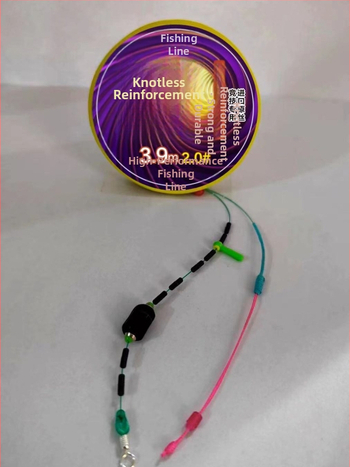 Nailono linijų rinkinys be mazgų, su uždaro-atidaro suktuku, skirtas lauko žvejybai, ilgis 3,6–7,2 m