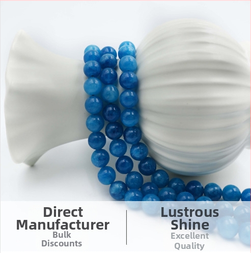 Prírodné chalcedónové korálky — leštené a brúsené, prírodný kameň, guľaté korálky, Lightful Jewelry