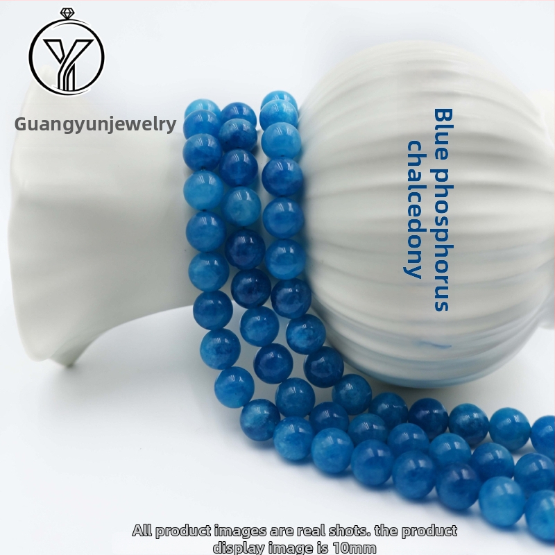 Prírodné chalcedónové korálky — leštené a brúsené, prírodný kameň, guľaté korálky, Lightful Jewelry