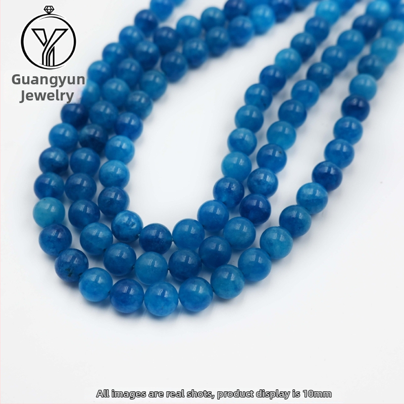 Prírodné chalcedónové korálky — leštené a brúsené, prírodný kameň, guľaté korálky, Lightful Jewelry