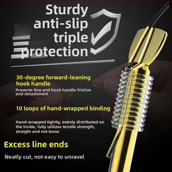 Upės žvejybos linijos komplektas su trimis plaukiojančiais kabliukais - pilnas komplektas