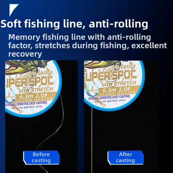 Pagrindinės žvejybos linijos rinkinys - prancūziškas taškuotas raštas, be mazgo, nailonas, modelis I2/3-2-7