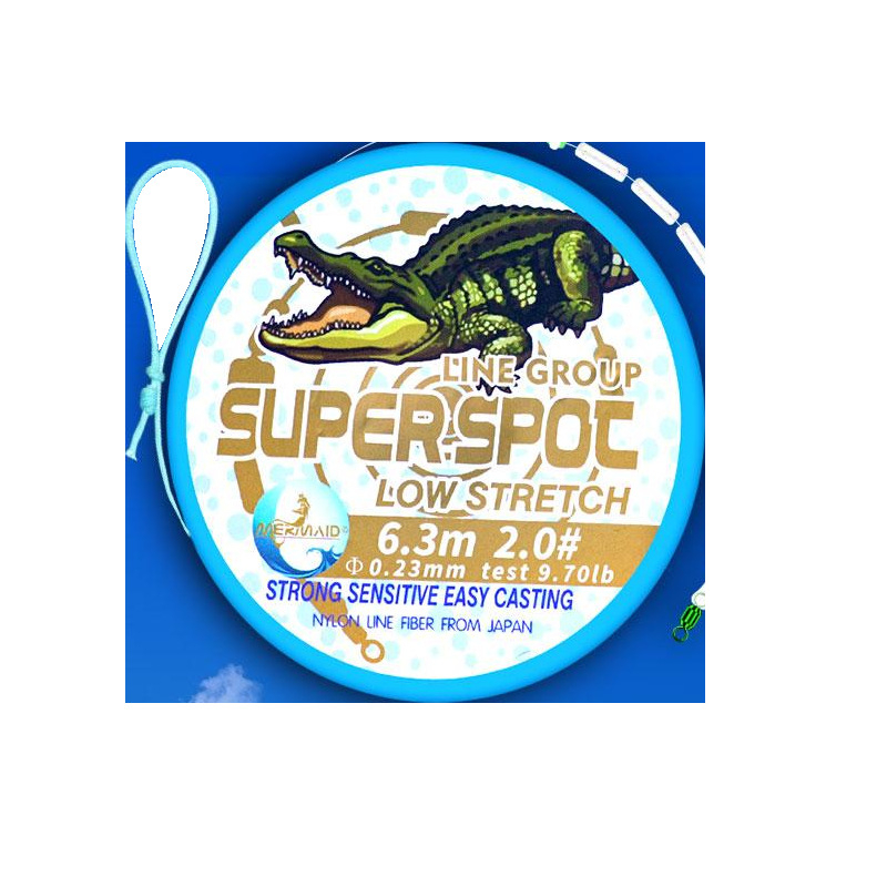 Pagrindinės žvejybos linijos rinkinys - prancūziškas taškuotas raštas, be mazgo, nailonas, modelis I2/3-2-7