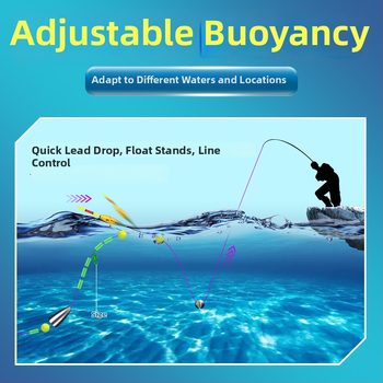 Roko žvejybos linijų komplektas su reguliuojamu slydimu plūduriu, 100 m pagrindinė linija, medžiaga: šilkas gėlė, tinkama tvenkinio žvejybai