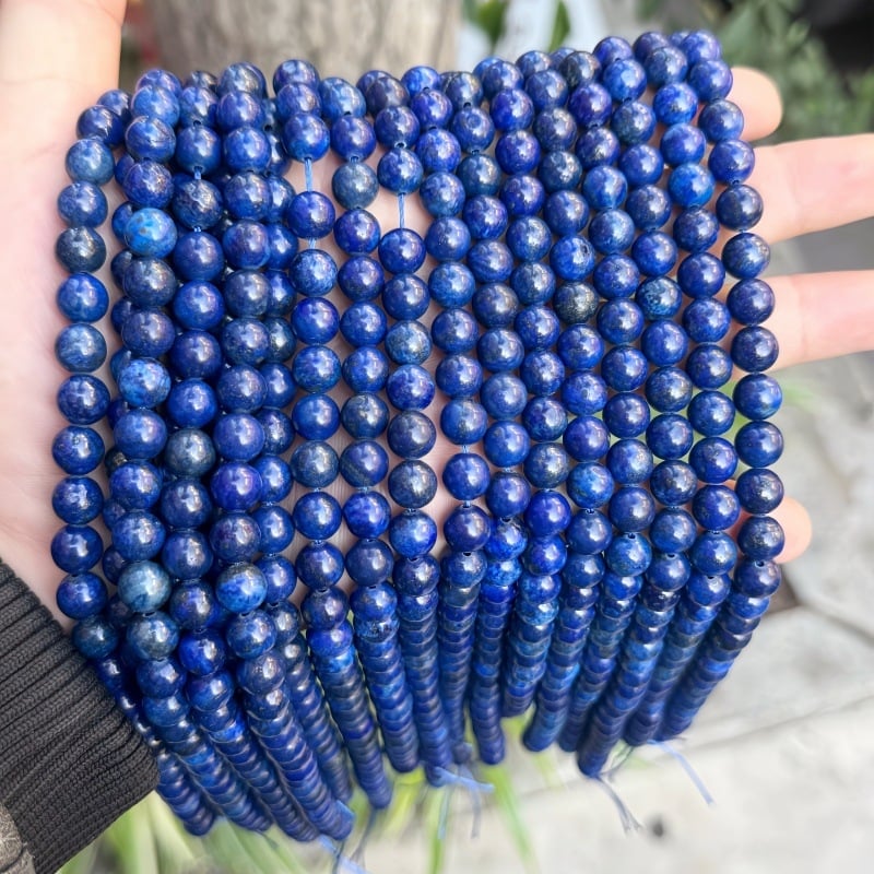 Prirodne labis lazuli rasute perle za DIY nakit, okrugle 4–16 mm, za narukvicu i ogrlicu, poluproizvodi