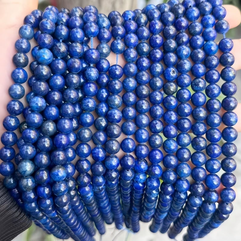 Prirodne labis lazuli rasute perle za DIY nakit, okrugle 4–16 mm, za narukvicu i ogrlicu, poluproizvodi