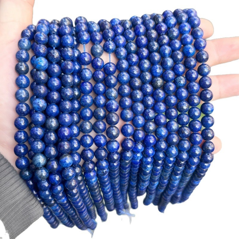 Prirodne labis lazuli rasute perle za DIY nakit, okrugle 4–16 mm, za narukvicu i ogrlicu, poluproizvodi