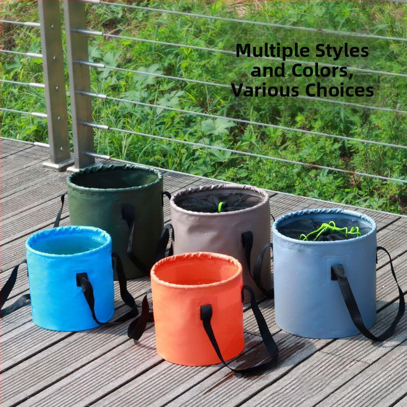 Saliekams ārējais ūdens spainis – PVC, Zīmols 1; piemērots auto mazgāšanai, ceļojumu veļas somai un kemperim