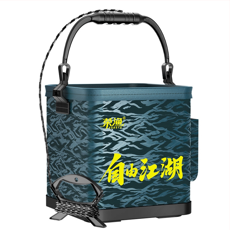 Pārnēsājams saliekams ūdens spainis dzīvajiem zivīm, EVA materiāls, āra zvejai