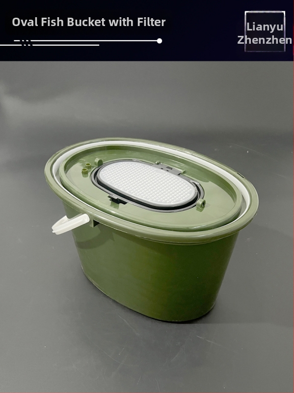 Ovāla dzīvo zivju kauss ar filtru, divslāņu PP, straumei, 714 g
