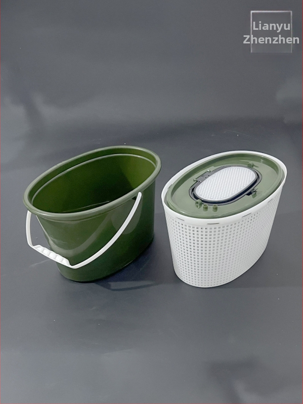 Ovāla dzīvo zivju kauss ar filtru, divslāņu PP, straumei, 714 g