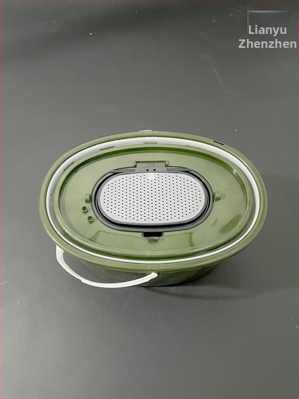 Ovāla dzīvo zivju kauss ar filtru, divslāņu PP, straumei, 714 g