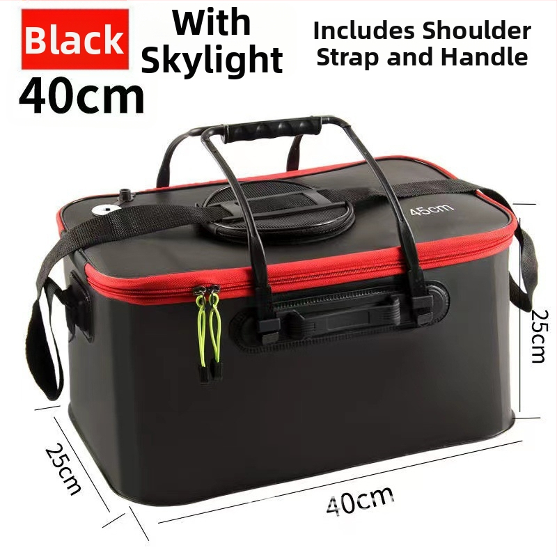 Saliekamā EVA tvertne dzīvajām zivīm, pastiprināta un daudzfunkcionāla (Materiāls: EVA; Kopējais svars: 1)