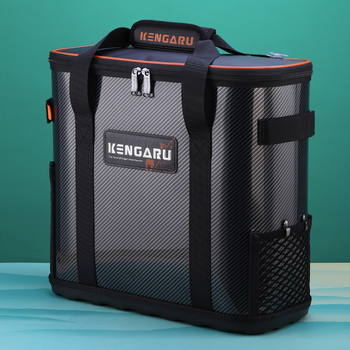 Kenglu Ciets zivju aizsardzības tverts – daudzfunkcionāla, viegla un pārnēsājama oksigēto dzīvo zivju tvertnes ar integrētu sēdvietu; Materiāls: PP; Kopējais svars: 2,8 kg