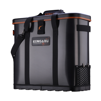 Kenglu Ciets zivju aizsardzības tverts – daudzfunkcionāla, viegla un pārnēsājama oksigēto dzīvo zivju tvertnes ar integrētu sēdvietu; Materiāls: PP; Kopējais svars: 2,8 kg