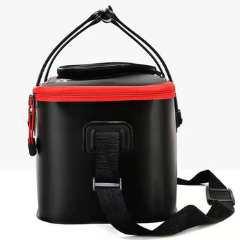 EVA materiāla dzīvu zivju spainis, saliekams, daudzfunkcionāls makšķerēšanas konteineris ar rokturi, svars 0.7 kg