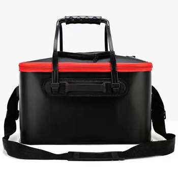 EVA materiāla dzīvu zivju spainis, saliekams, daudzfunkcionāls makšķerēšanas konteineris ar rokturi, svars 0.7 kg