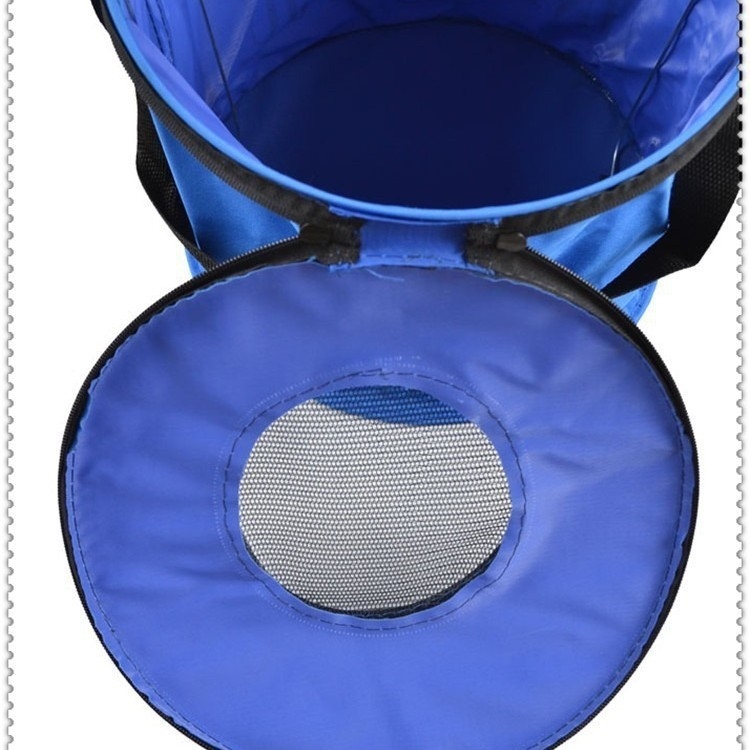 Găleată pliabilă de pescuit pentru pește viu, rotundă, din Oxford